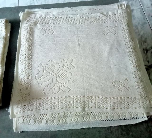 Mantel y servilletas 10 personas bordado maquina