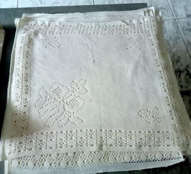 Mantel y servilletas 10 personas bordado maquina