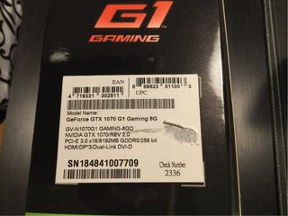 Nvidia Geforce GTX 1070 8GB marca Gigabyte