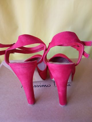 Sandalias Marypaz Rojas Plataforma Tacón
