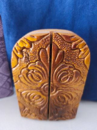 Tríptico religioso madera