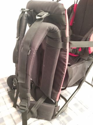 Mochila Porta Bebé Roja y Negra