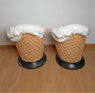Mesa y 4 Sillas Diseño Helado Vintage