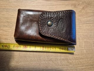 Astuccio porta sigarette in pelle marrone