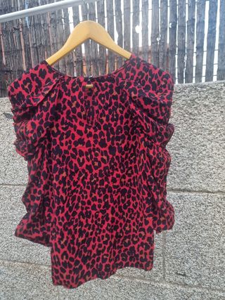 Blusa Zara Estampado Leopardo