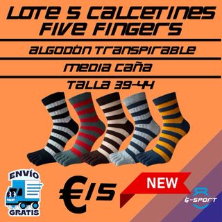 5 PARES CALCETINES FIVE FINGERS 39/40/41/42/43/44