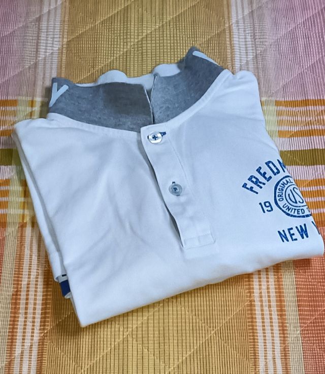 Polo Fred Mello Uomo Tg M Bianca Nuova