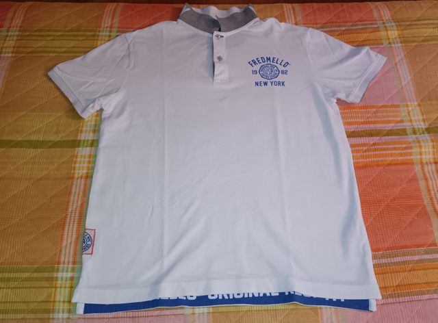 Polo Fred Mello Uomo Tg M Bianca Nuova