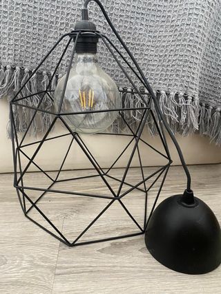 Lámpara de techo geométrica negra