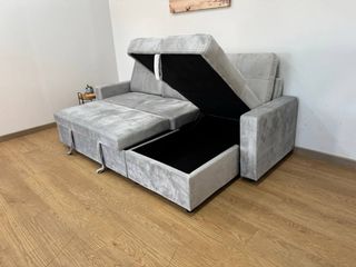 Sofá Cama Gris Reversible Nuevo 