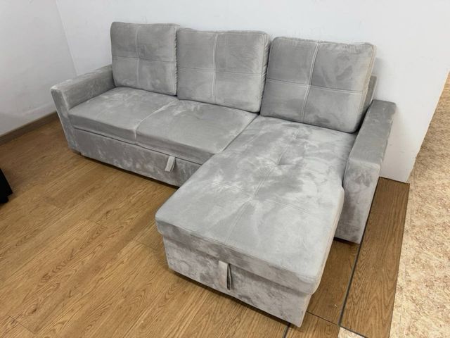 Sofá Cama Gris Reversible Nuevo 