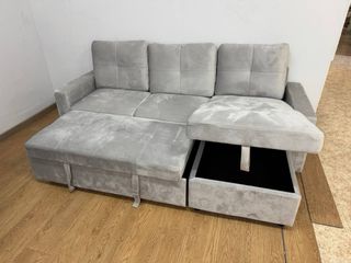 Sofá Cama Gris Reversible Nuevo 