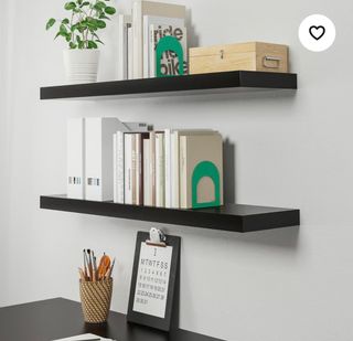 2 Estantes de pared Ikea Lack negro/marrón 