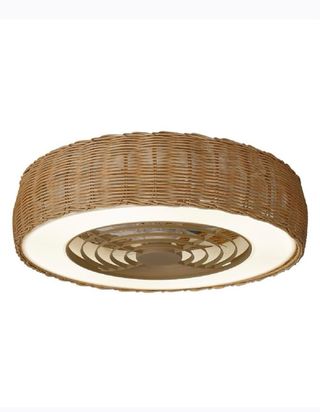 Ventilador de Techo Dorado y Blancoo