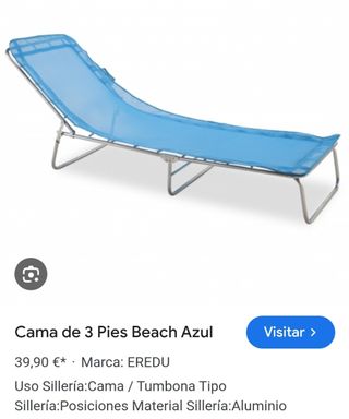 Cama de Playa Eredu Azul