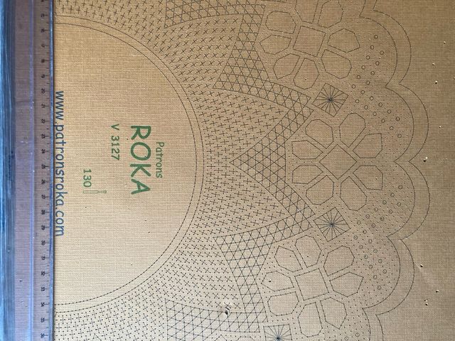 Patrón de bolillos abanico