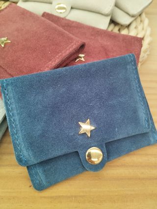 Tarjetero ante estrella dorada The Genuine leather