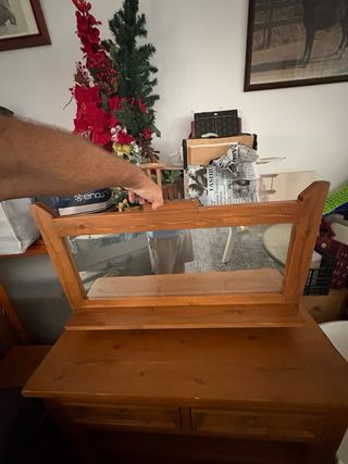 Entradita de madera con espejo