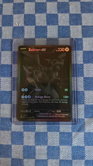 Carta Zekrom EX Inglés monocromático