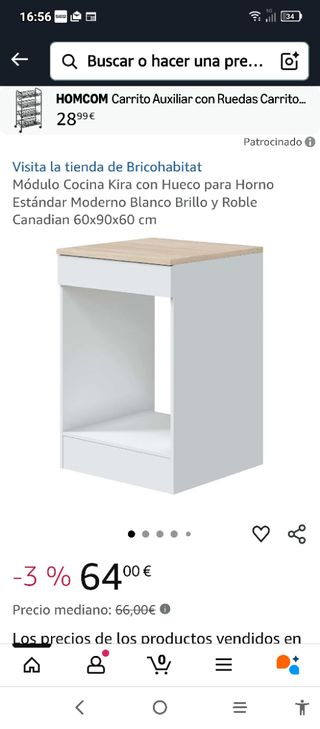 Módulo Cocina HOMCOM para Horno