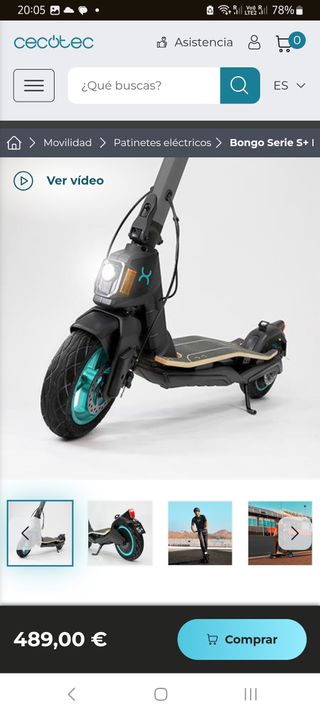 Patinete Cecotec Bongo Serie S+ bien cuidado