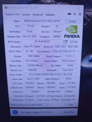 Gtx 1650 Super Zotac