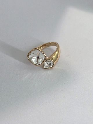 Anillo oro 2 brillantes