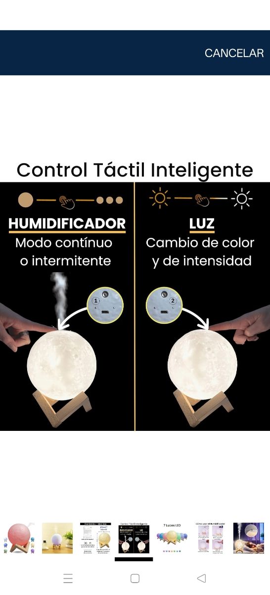 Difusor de fragancias Luna con control remoto