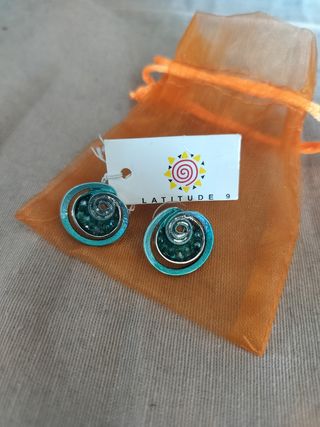 Orecchini Latitude 9 spirale turchese