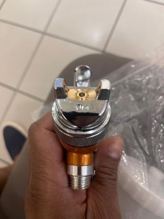 Pistola de pintar profesional naranja