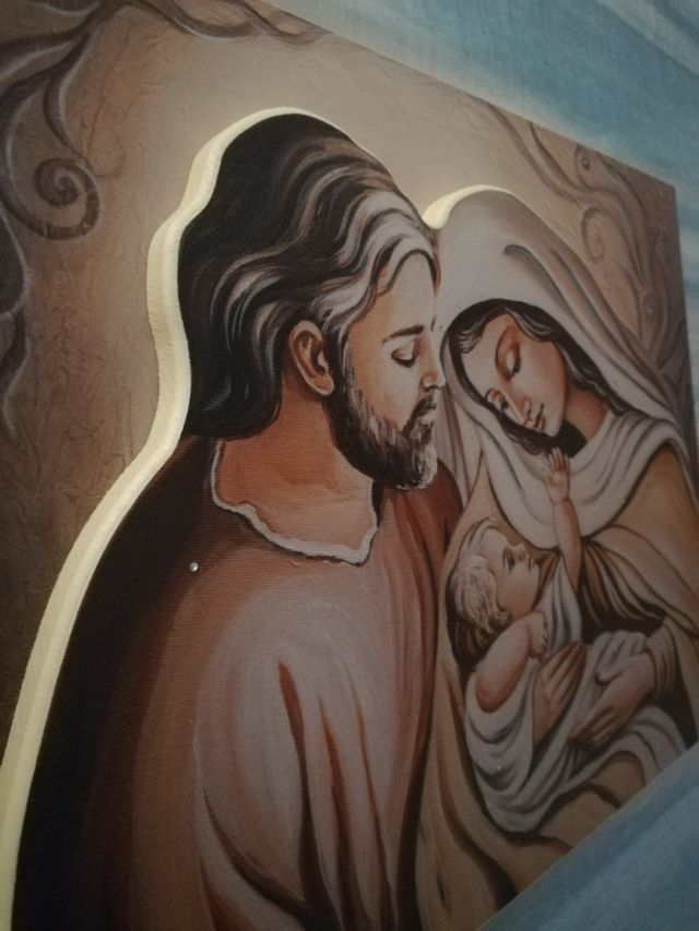 Quadro in legno Sacra Famiglia