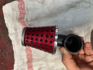 Filtro Aria Cono Moto Rosso