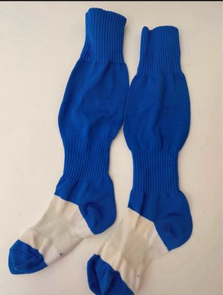 Medias de fútbol azules y blancas lote 29 pares