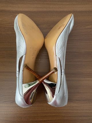 Zapatos de tacón Casadei plateados