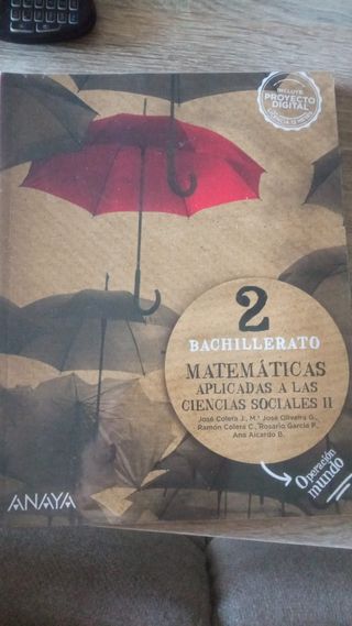 Matemáticas aplicadas a las ciencias sociales II .