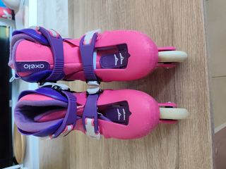 Patines Oxelo rosasmorados talla ajustable 30-32