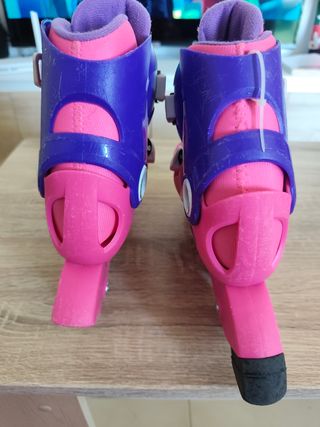 Patines Oxelo rosasmorados talla ajustable 30-32