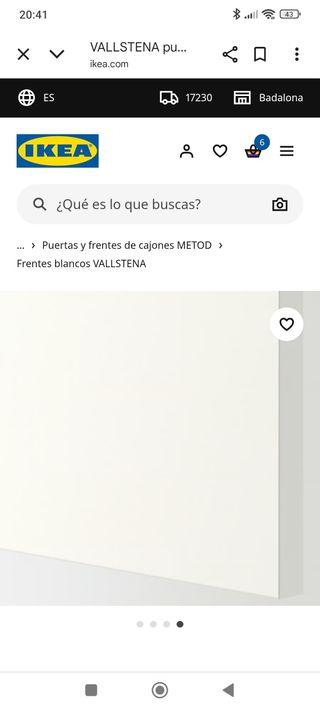 Puerta armario VALLSTENA Ikea blanca