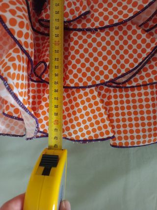Vestido de flamenca niña lunares naranja