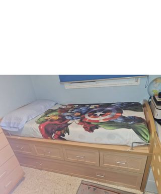 Cama nido de madera con cajones