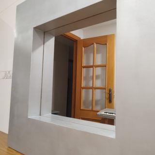 Marco espejo moderno plateado madera