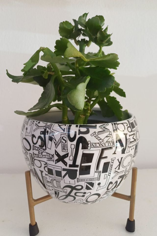 Supporto per fioriera in ferro 15x15 nero bianco