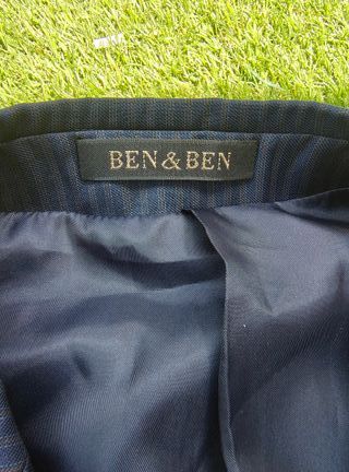 USADO-Americana BEN & BEN rayas azul Talla 50-1846