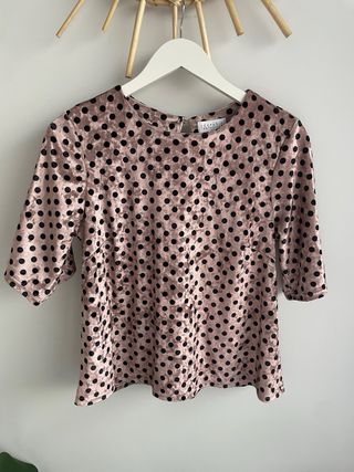 Camiseta terciopelo lunares