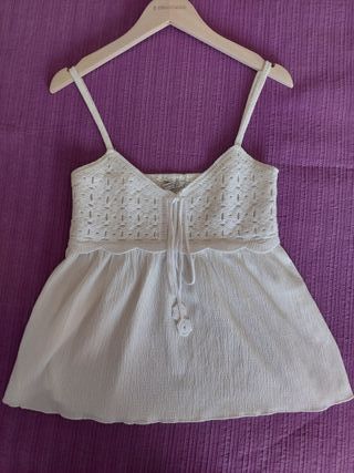 Camiseta tirantes Stradivarius blanca