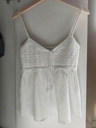 Camiseta tirantes Stradivarius blanca