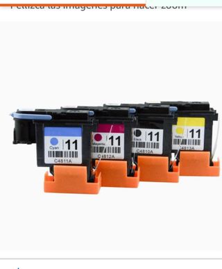 4 Cartuchos de Tinta HP 11 Cyan, Magenta, Negro, A