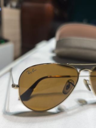 Gafas de Sol Ray-Ban Aviador Doradas