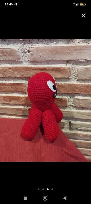 Peluche Pulpo Pocoyó Amigurumi