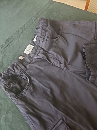 Pantalón Cargo Massimo Dutti Azul Marino Talla 12